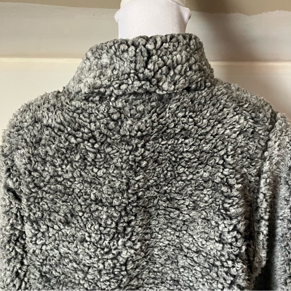 Montauk Clothing Co. Black & White Montauk Sherpa Quarter Zip Pullover Medium - Picture 6 of 8